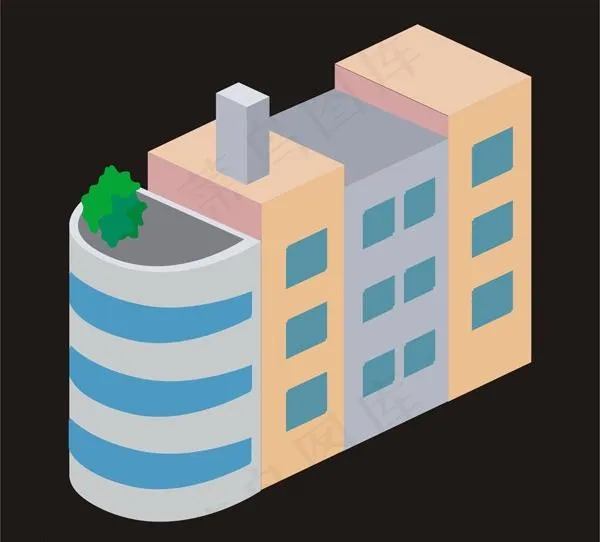 城市风景矢量图图片cdr矢量模版下载