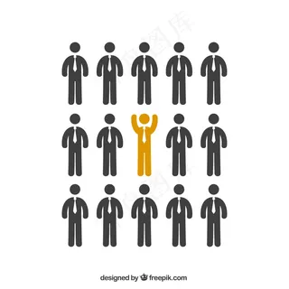 卡通商业精英矢量图片