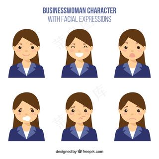 卡通人物扁平化可爱各种职业矢量素材