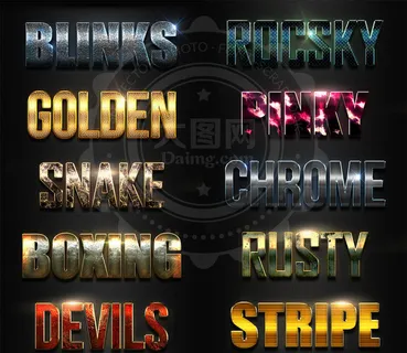 10款时尚绚丽的科技艺术字PS样式...