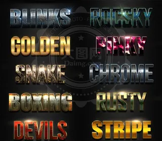 10款时尚绚丽的科技艺术字PS样式...