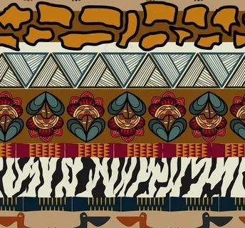 非洲花纹图片
