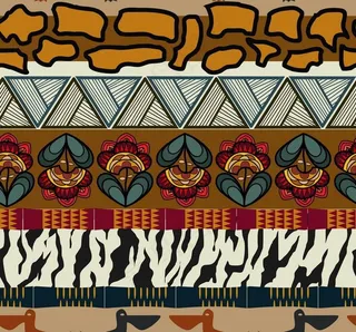 非洲花纹图片