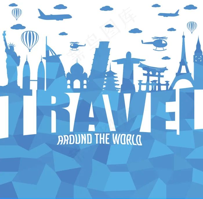 世界著名建筑旅游素材eps,ai矢量模版下载