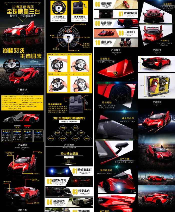 兰博基尼详情图片(750X15000(DPI:100))psd模版下载