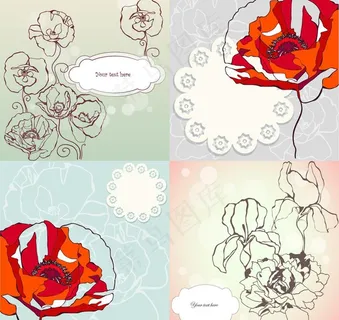 手绘花卉花纹图片