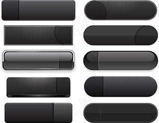 黑色水晶按钮图标