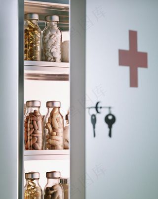 药瓶 药柜图片