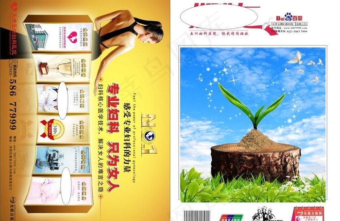 封面妇科图片cdr矢量模版下载
