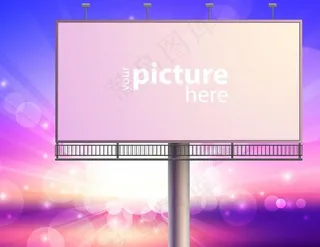户外大型广告牌矢量素材图片
