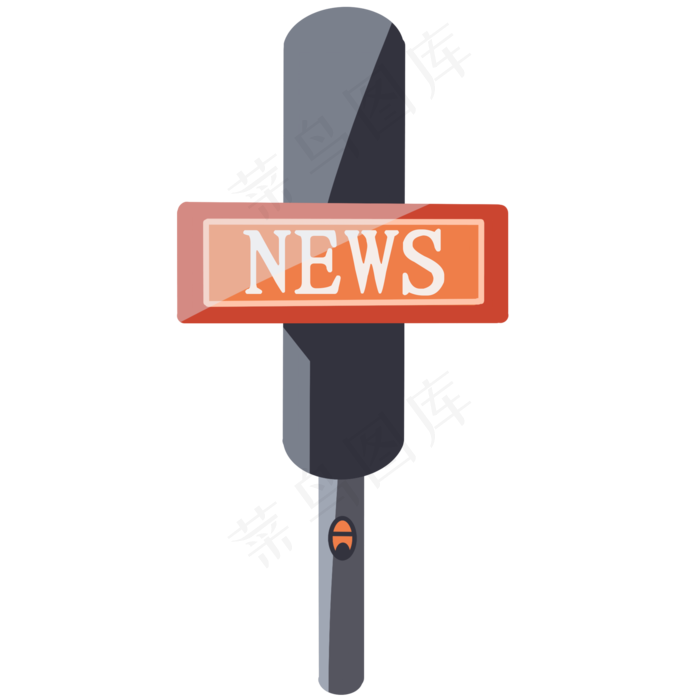 新闻话筒装饰插画
