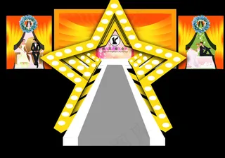 婚礼现场矢量图图片