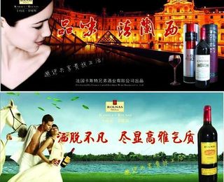 卡斯特红酒广告设计图片