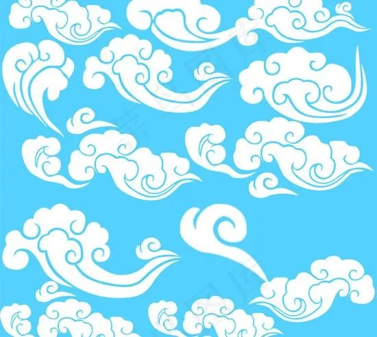 中国传统祥云白云PSD分层素 中国传统祥云白云PSD分层素