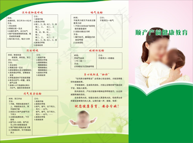 顺产产前健康教育cdr矢量模版下载