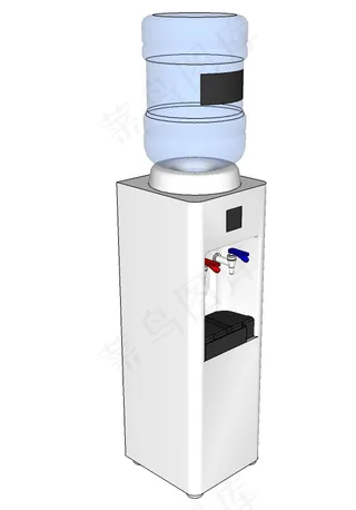 4款饮水机室内站立家用设计SU草图...