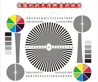 摄像机彩色清晰度测试图图片
