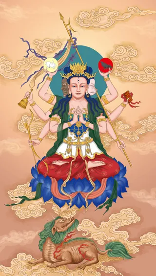 道教神像先天斗姥元君 斗姆天尊图片