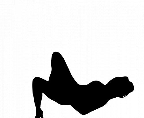 女孩的轮廓矢量图