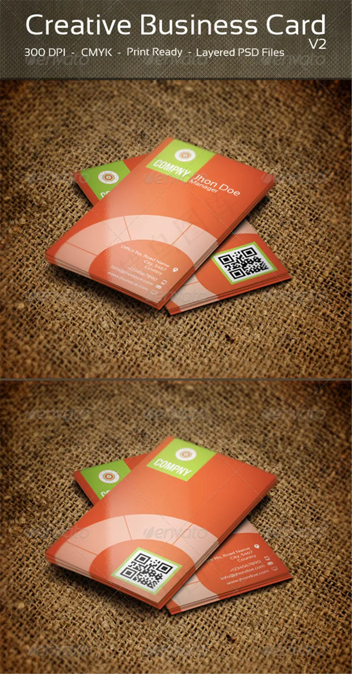 商业名片设计(675X1125(DPI:300))psd模版下载