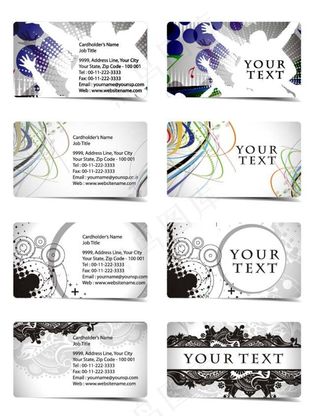 简约潮流卡片模板矢量素材