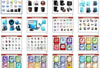 ppt素材 计算机创意图标图片