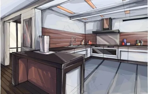 水墨厨房室内设计图片