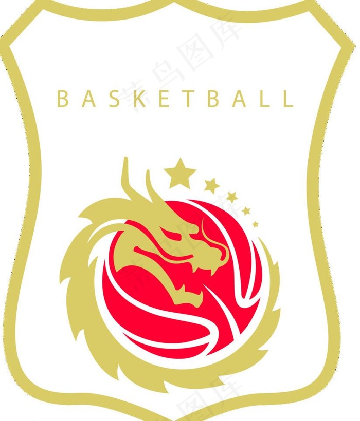国家队白龙标志图片psd模版下载