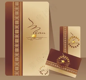 咖啡菜单封面设计 咖啡名片图片