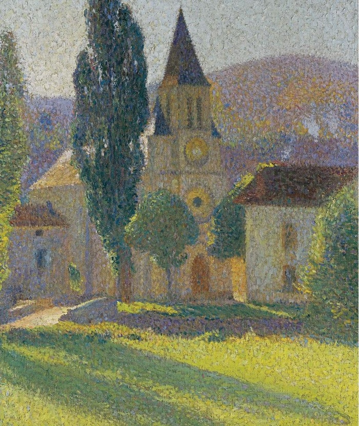 乡村田园油画图片