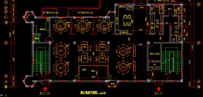 餐厅装修平面图