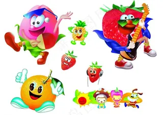 卡通水果人图片