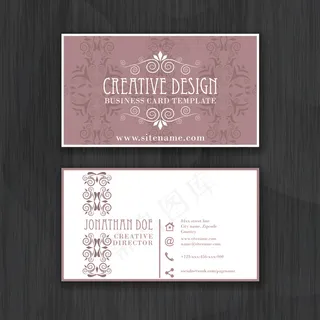 欧式花纹名片