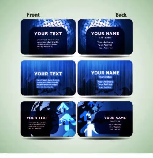 科技主题卡片模板矢量素材eps,ai矢量模版下载