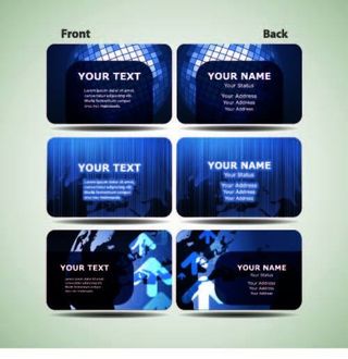 科技主题卡片模板矢量素材