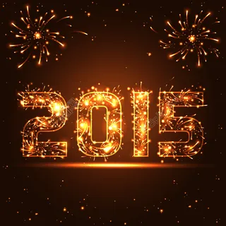 烟花2015背景矢量素材