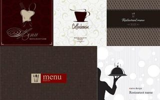 西方的菜单封面设计矢量素材