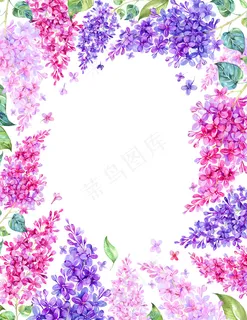 双11手绘水彩薰衣草花朵PNG免扣...