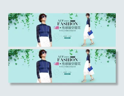 淘宝女装连衣裙春季海报素材免费下载