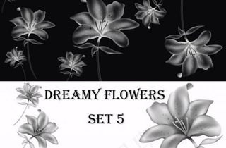 梦幻花朵笔刷图片