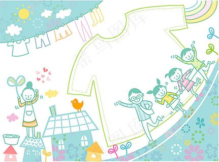 矢量人物背景素材