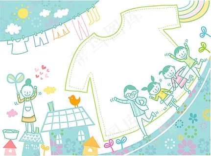 矢量人物背景素材