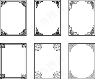 多款古典欧式边框矢量素材