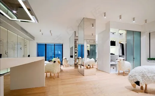 衣帽间衣柜效果图