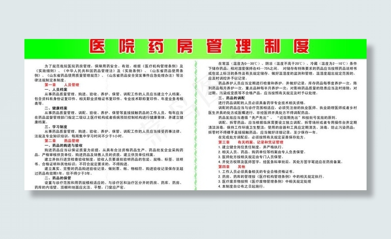 药房制度图片psd模版下载