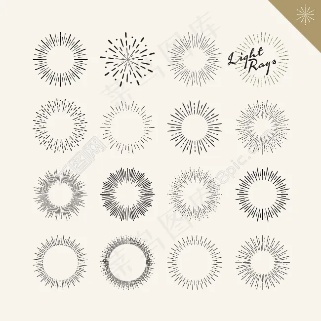 爆炸烟花按扭图标eps,ai矢量模版下载