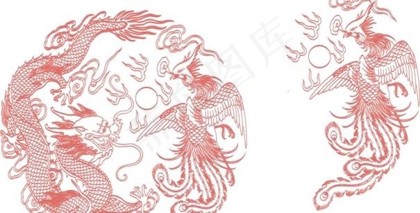 龙凤呈祥cdr矢量模版下载