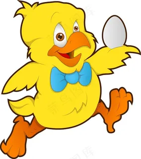可爱的小鸡的卡通人物