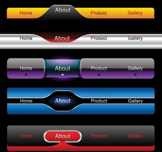 网页导航菜单按钮设计图片