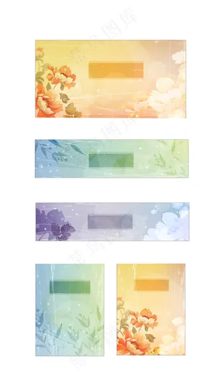 旧货花卉背景矢量2